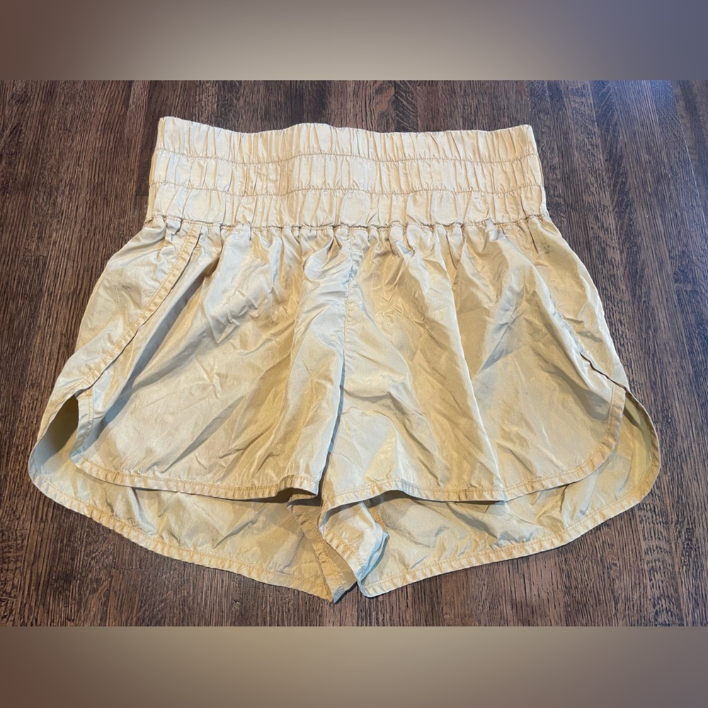 FP Movement The Way Home Shorts Light Yellow/Gold - Free People - Size M